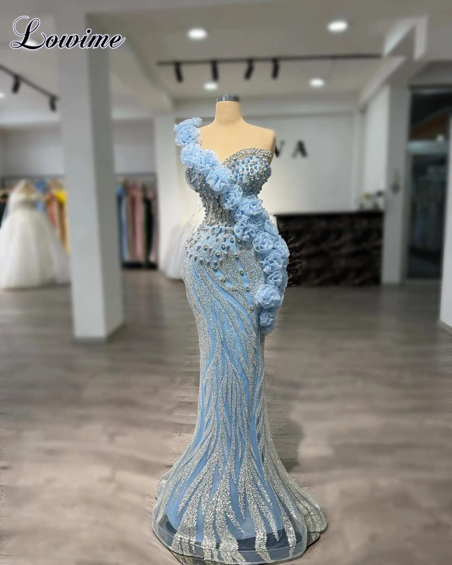 Light Blue Elegant Cocktail Dresses 2025 Sweetheart Mermaid Prom Dresses Birthday Party Dresses Vestidos De Cóctel customized