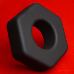 Scrotum Testicles Ball Stretcher Hexagonal Shape,Silicone Penis Cock Ring,Penisring Cockring,Ejaculation Delay Sex Toys Men