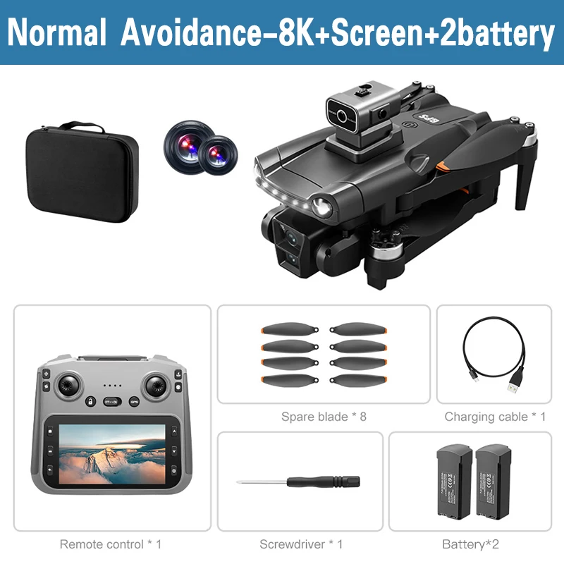New For Xiaomi V198 GPS MAX Drone with 8k professional HD camera 5G WiFi Brushless laser barrier avoidance Folding quadcopter