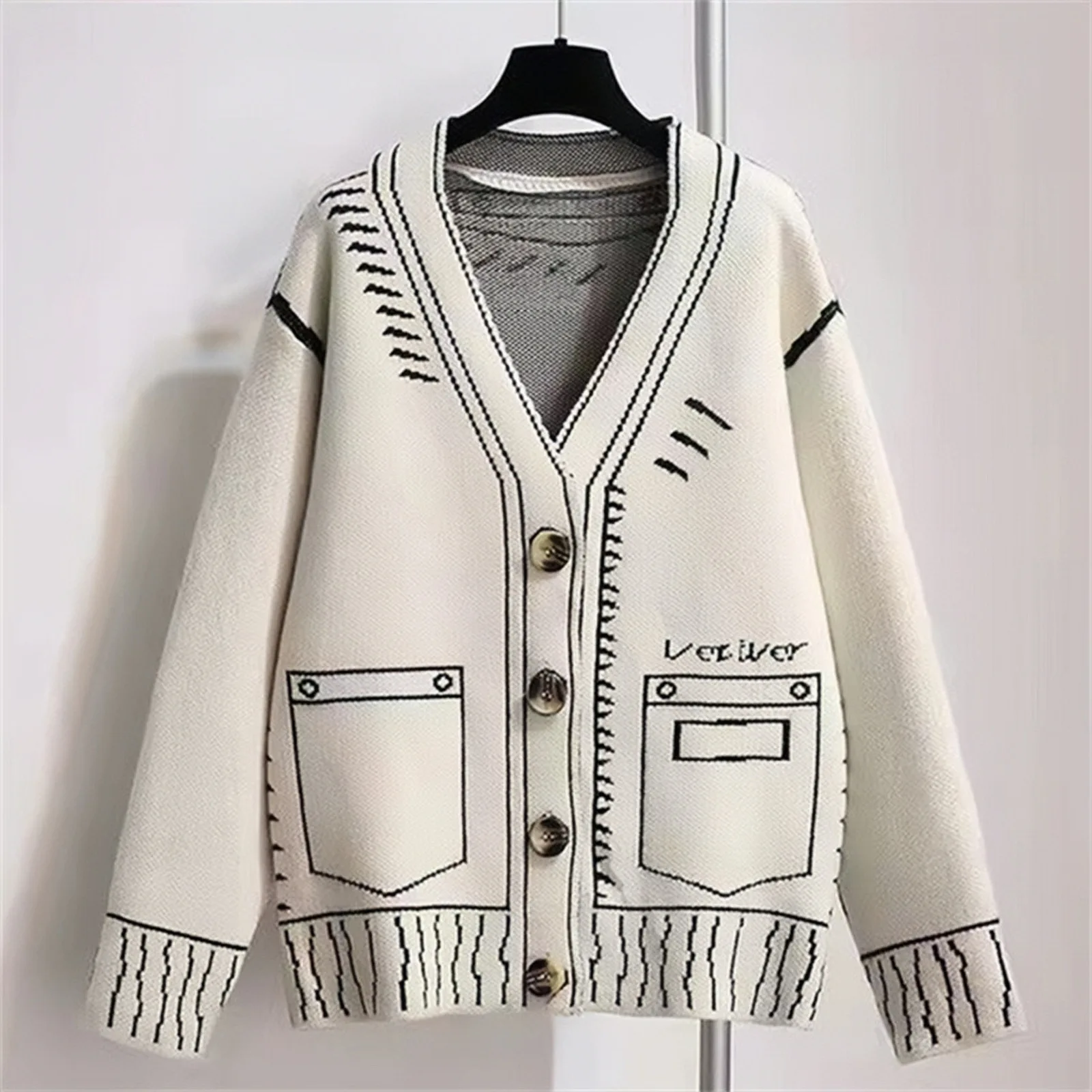 

Женская повседневная куртка-кардиган Chaquetas Para Mujer Elegante Swetry Damskie Одежда для женщин-свитера Топ с длинными рукавами Y2K