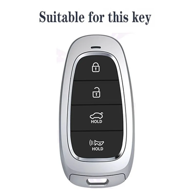 For Hyundai Tucson Solaris Sonata Hybrid NEXO NX4 Santafe Dn8 2020 2021 2022 Silicone Key Fob Cover Case Protect Skin Hood view 4