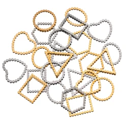 20pcs 10pcs Stainless Steel Wave Frames Blank Bezel DIY Earrings Geometric Heart Pendants Charms for Resin Jewelry Making Making