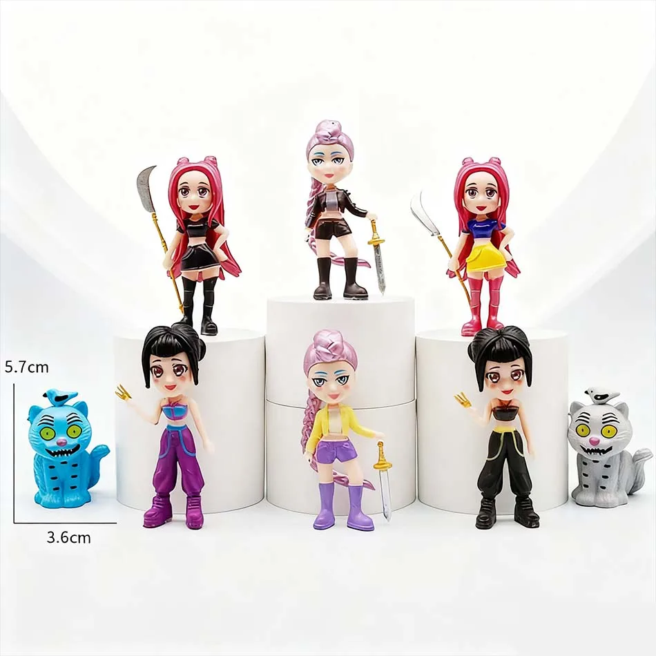 

Anime k pop demon hunters Figure Model Toy Cartoon Gaming Peripherals Desk Decoration Collection Figures Model Toy For Kid Gift