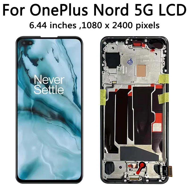 Pantalla LCD Super AMOLED para OnePlus One plus Nord, Panel digitalizador de pantalla táctil para 1 + Nord 5G, AC2003, AC2001