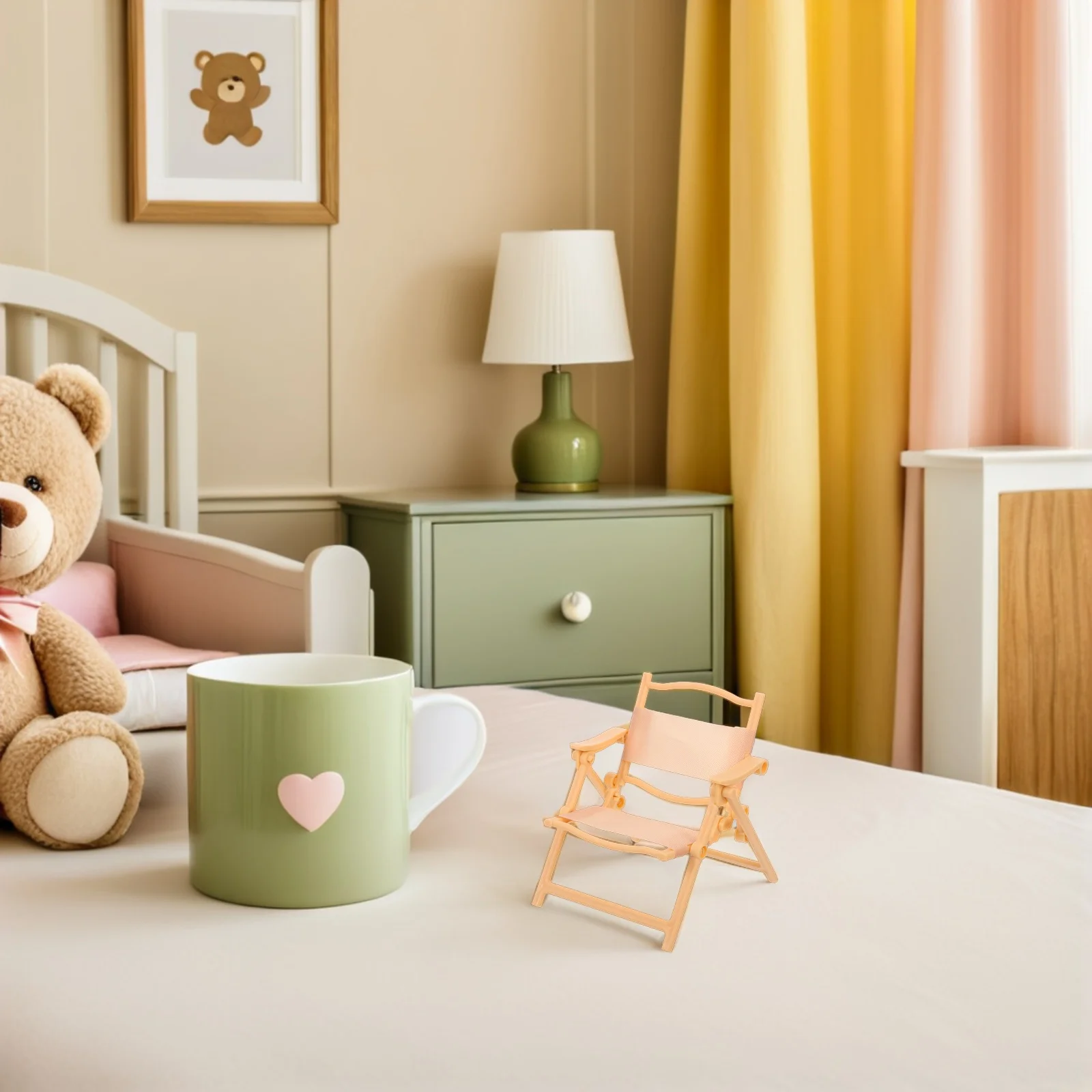 5pcs Miniature Folding Chairs For Dollhouse Furniture Mini Camping Beach Micro Landscape Recliner Kids Indoor Outdoor