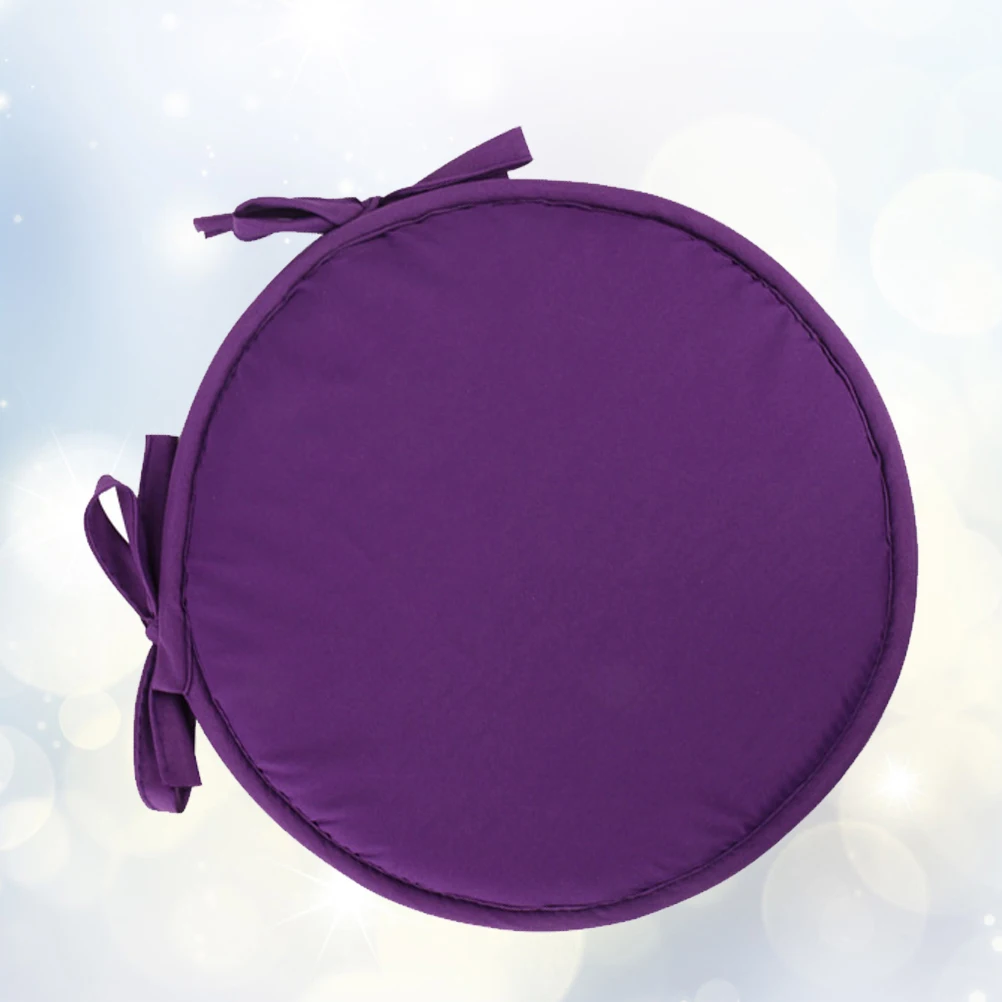 

1pc Thick Seat Round Sponge Pads for Chair Purple Home Round Seat Cushion Office Car Straps Design Premium Material