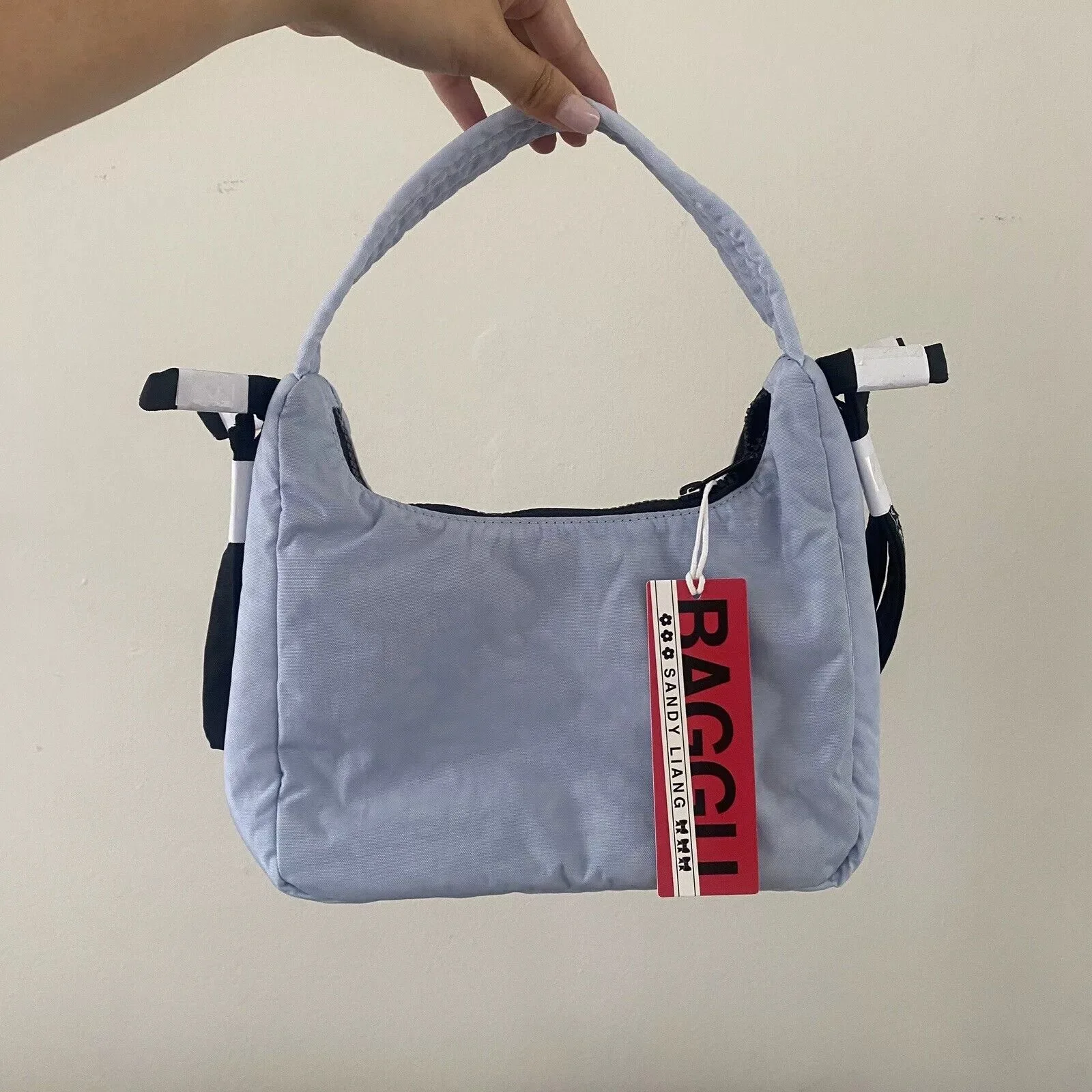 

Pure Color Canvas Baggu Ladies Handbag Faion Underarm Bag Briti Sle Decorative Stitching Daily Use Universal Bag