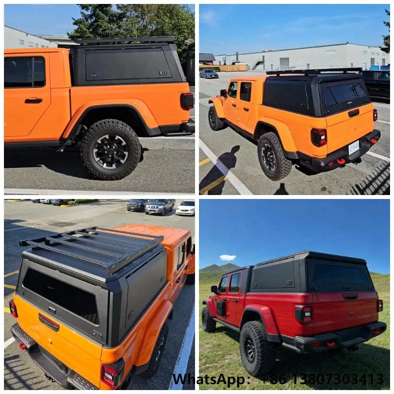Premium Aluminum Anti-Theft Pickup Canopy Hardtop Truck Bed Cap Topper for Jeep Gladiator JT Factory Wholesale Price - Precise F