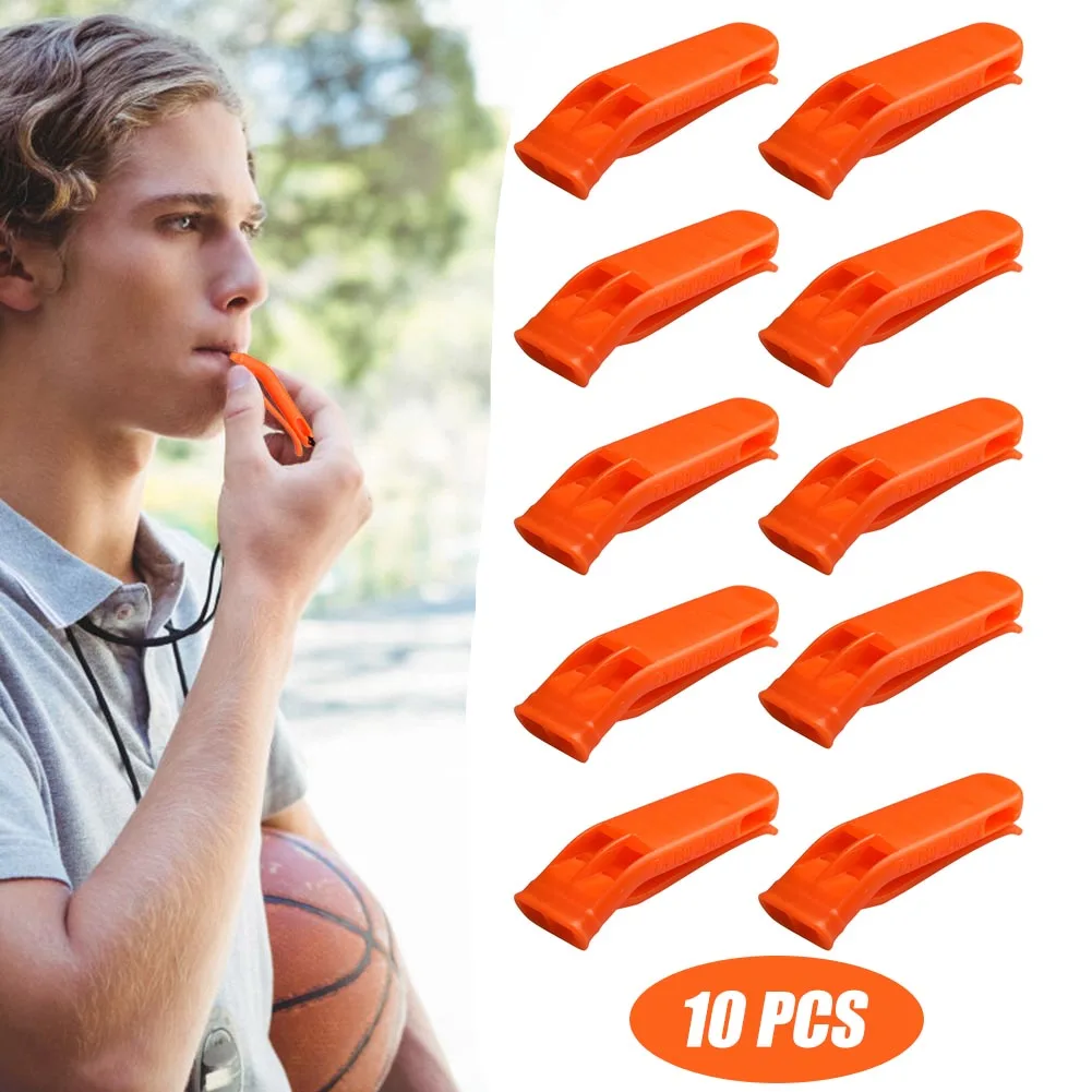 

1-10PCS Outdoor Survival Whistle Diving Basketball Match Double Pipe Dual Band Whistle Camping Hiking Rescue Emergency Whistle