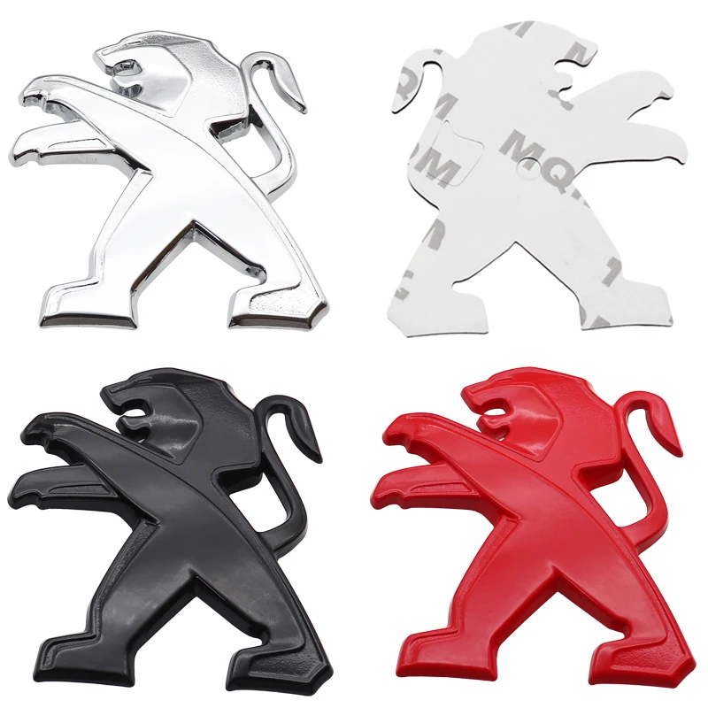 

1pcs Peugeot 3D metal Car rear logo Rear Bumper tail door trunk sticker car rear Emblem sticker styling Accessories