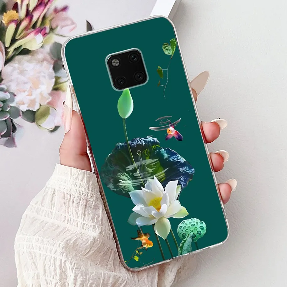 For Huawei Mate 20 Case Mate 20 Pro Cover LYA-AL10 LYA-L09 LYA-L29 Funda Fashion Butterfly Soft Clear Silicone Back Cover Bumper view 3