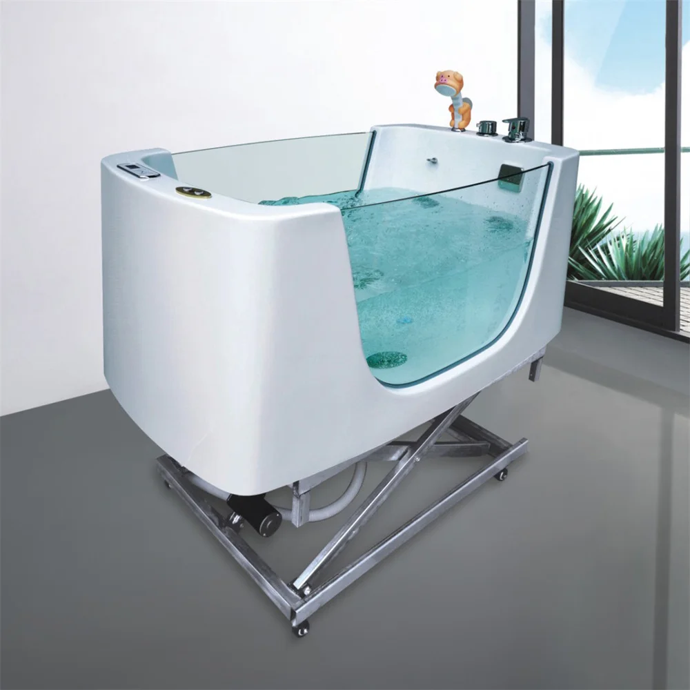 

White Color Rectangular Shape New Born Baby Acrylic Bathtub With Lifting Bath Tub for Baby