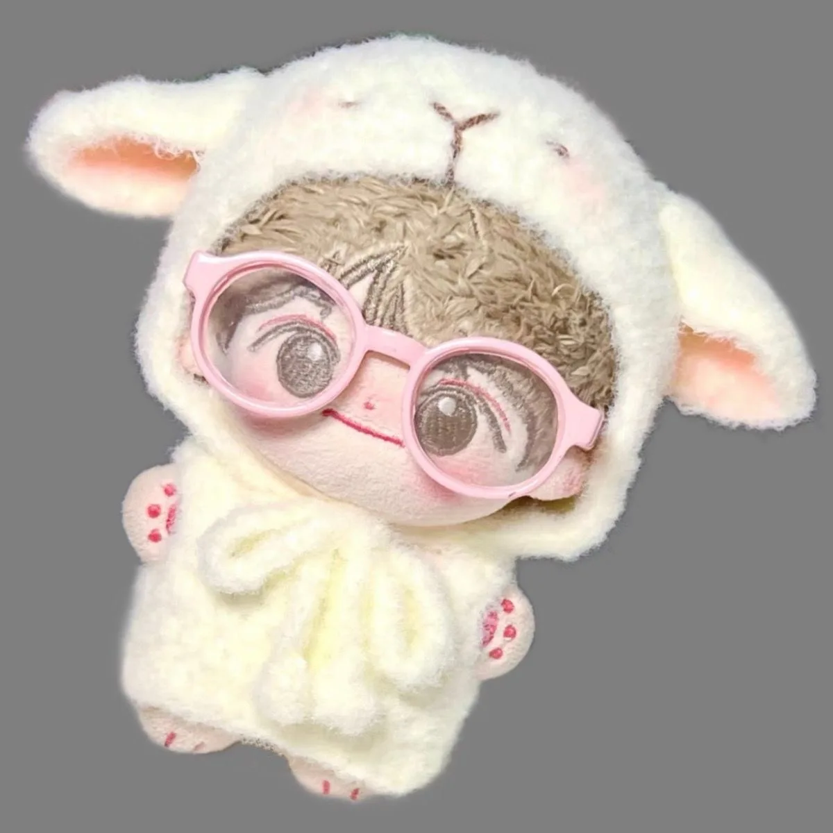 Lovely Furry Little Lamb Plush Jumpsuit 10CM Doll Clothes Starfish Body Suit  For 10cm Idol Doll Sheep Outfit Toys Accessorie