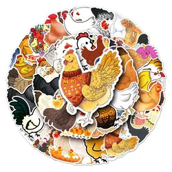 10/30/50PCS Cartoon Chicken Animal Personality Creative Sticker Desk Refrigerator  Phone Skateboard Waterproof Sticker Wholesale