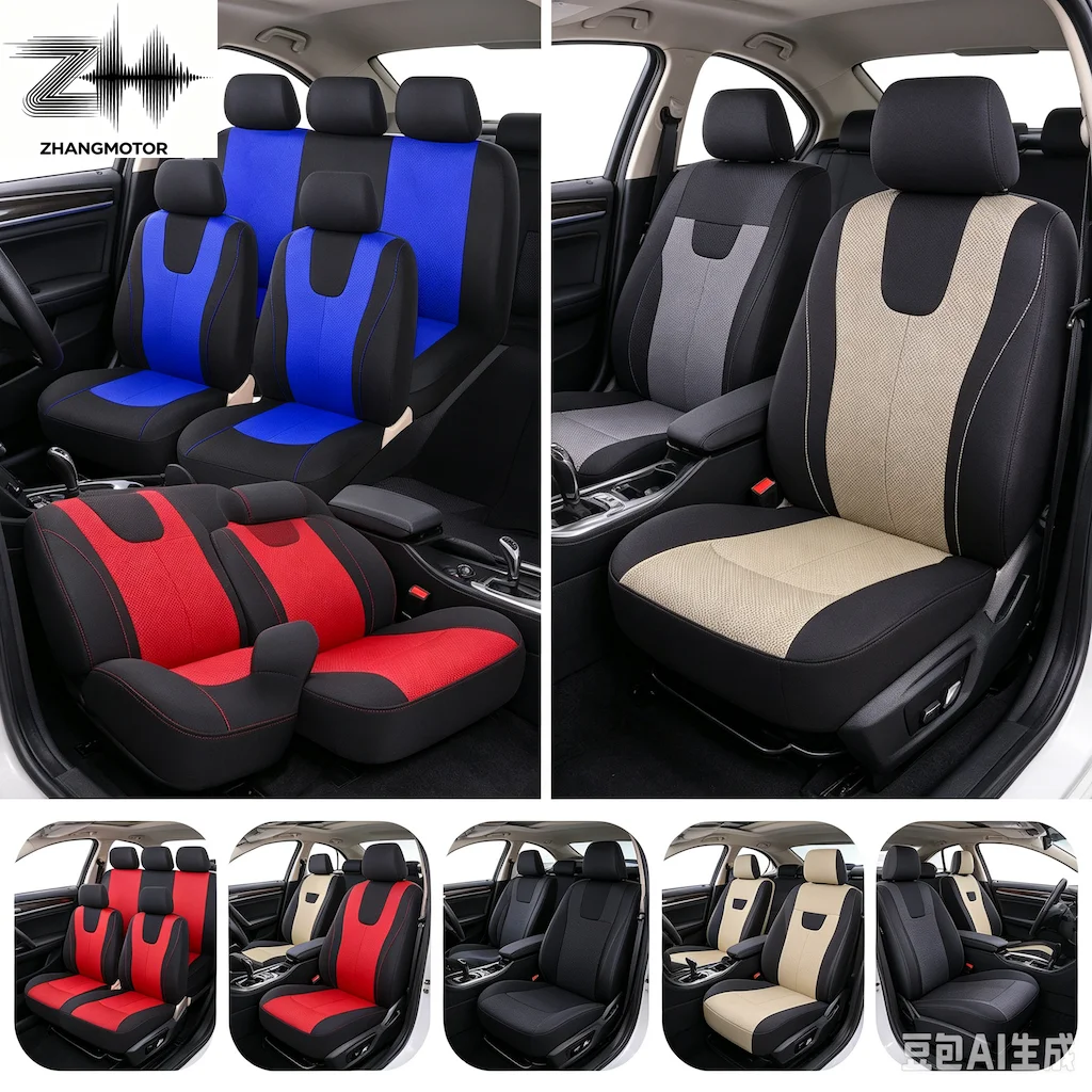 Universal 7 Colors 5 7 8 Seats CoverAuto Car Seat Covers Ployester Cushion Full Set Front Rear For Sedans Seat Cover AT MT