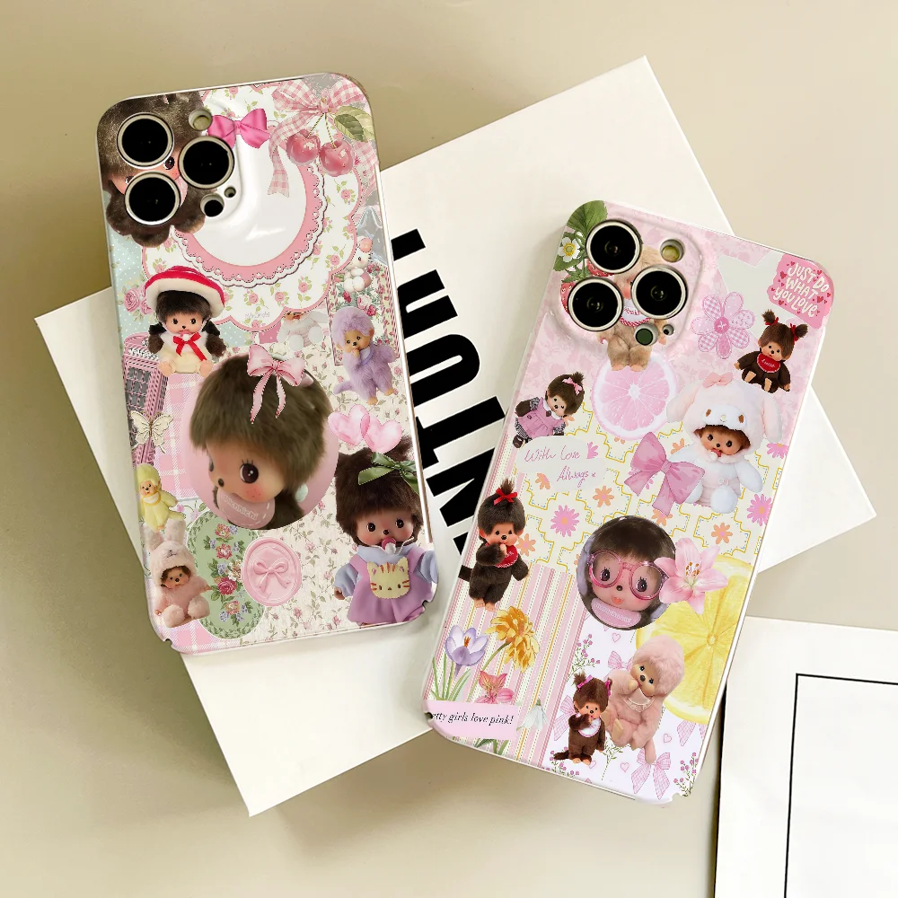 

Phone case FUNDA For Samsung S25 S24 S23 A07 A17 A06 4G 5G Glossy HD Hard Cover Film Cartoon cute M-Mon C-Chichi