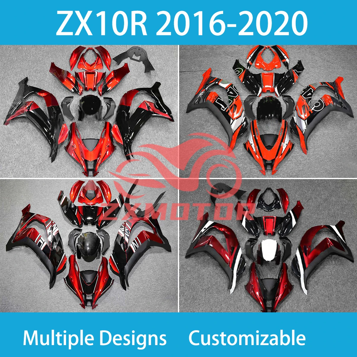 

Fairing Kit for Kawasaki Ninja ZX-10R 2016 2017 2018 2019 2020 Motorcycle Aftermarket ABS Fairings Set ZX10R 16 17 18 19 20 New