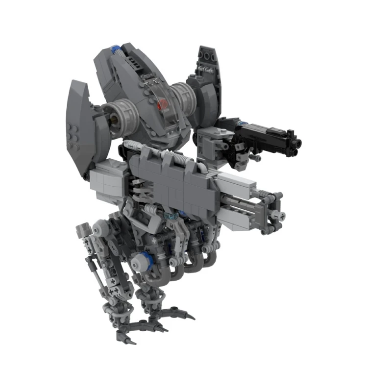 MOC-178167 Phobos Battle Robot Model Building Blocks High-tech Guns Military Fighting Action Mecha Bricks Toys Children's Gifts