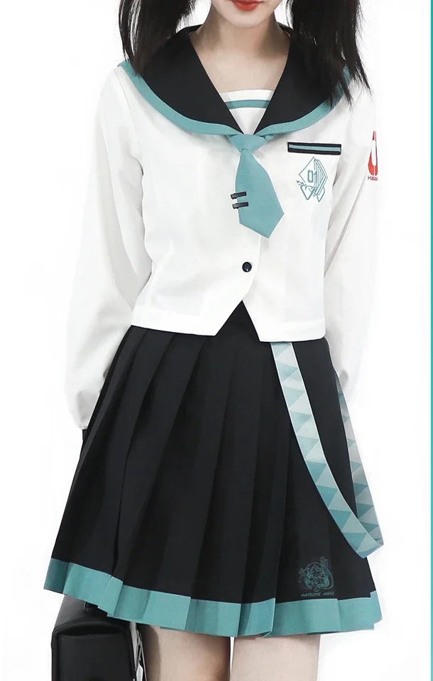 JK Uniform Skirt Set Japanese Style Women 2025 Preppy Style Female Long Sleeve Sailor Collar Shirt Pleated Skirt dse3df