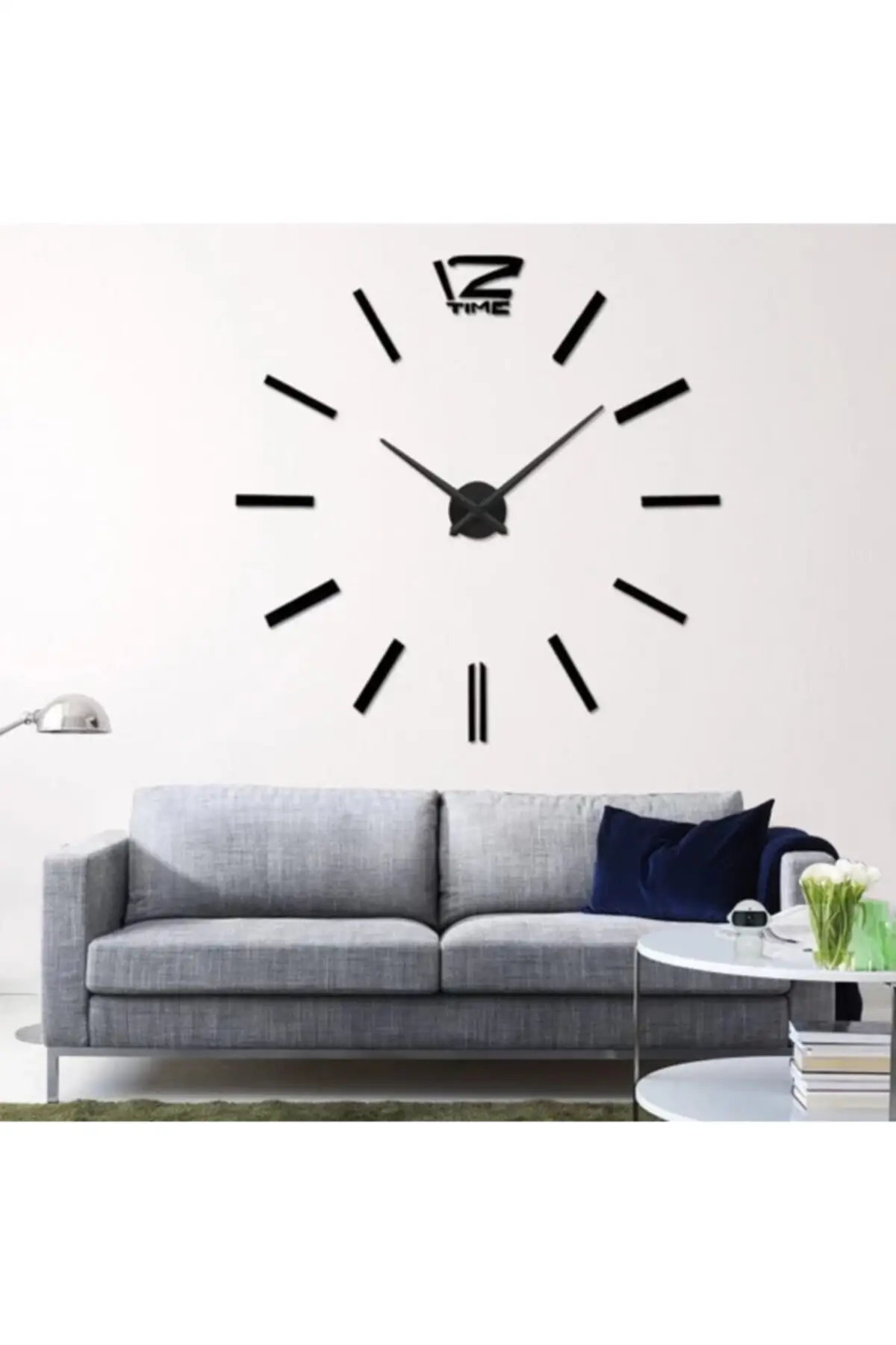 Uras Modern Generation Dıy 3d Decorative Big size Sticker Wall Clock Wall Clock Creative Home Decor