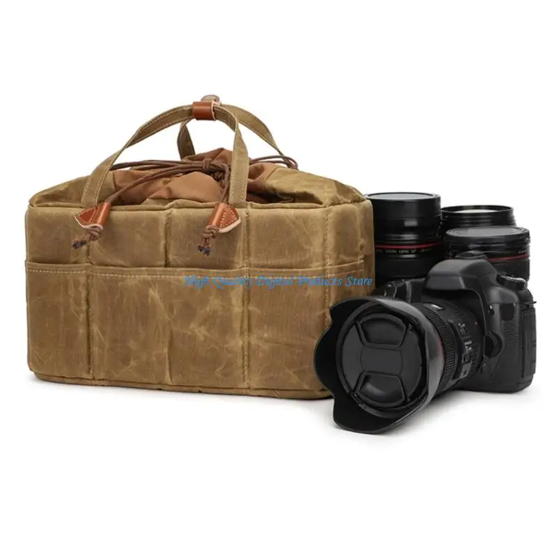 

U2JE Photographer Essential DSLR Camera Lens Insert Bag Multiple Pockets and Adjustable Layout for Organized Accessories