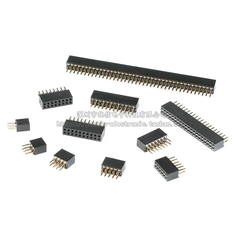 10 PCS 1.27 mm distance between double row mother mother into a 2 * 2 p p / 3/4/5 6/7/8 10/12/20/40/50