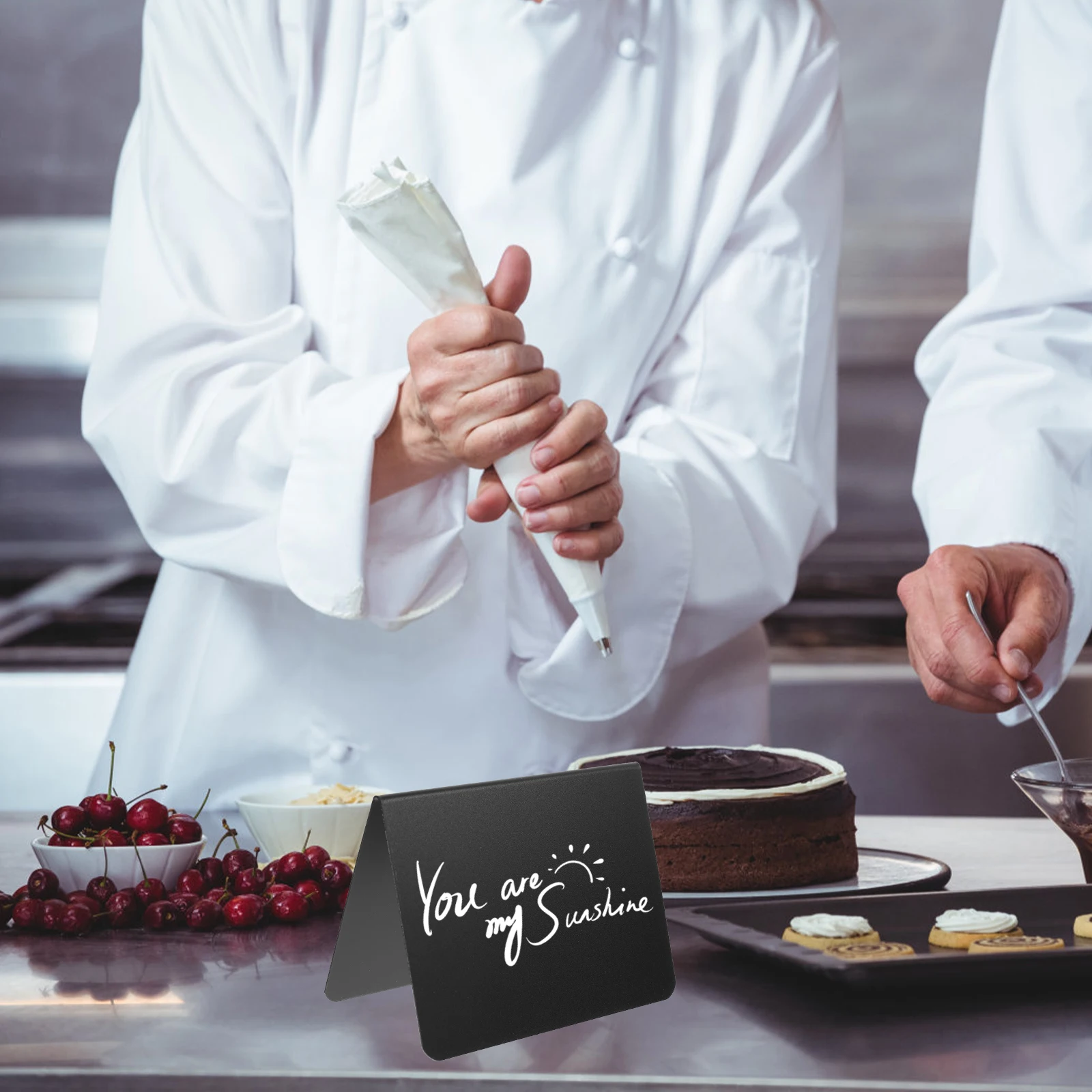 1Set Mini Blackboard Sign Simple Design Lightweight Portable Standing Message Price Board for Food Table Party Wedding Display