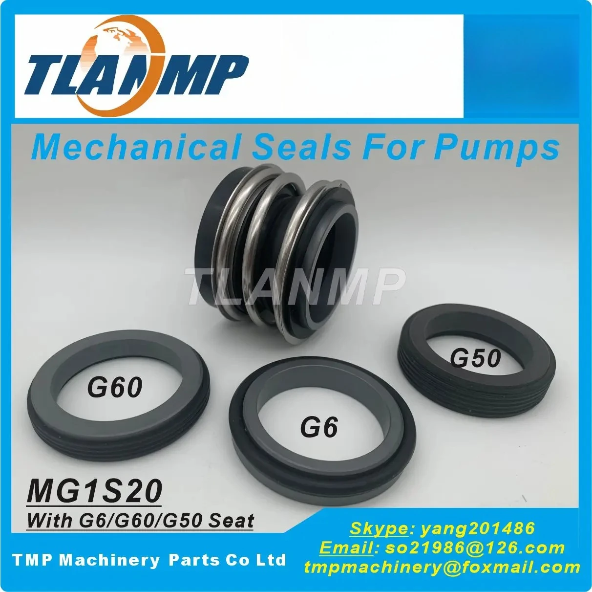 MG1S20-19/22/24/25/28/30/32/35/38/45/50/53/60 TLANMP Mechanical Seals With G50 Seats (Material:SIC/SIC/VIT)