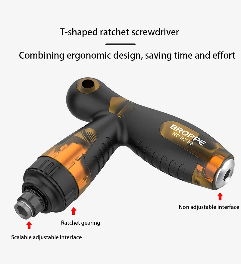 Slotted Phillips Bits Set Screwdriver Socket Repair Hand Tools Telescopic Ratchet Screwdriver Multifunctional Adjustable Handle