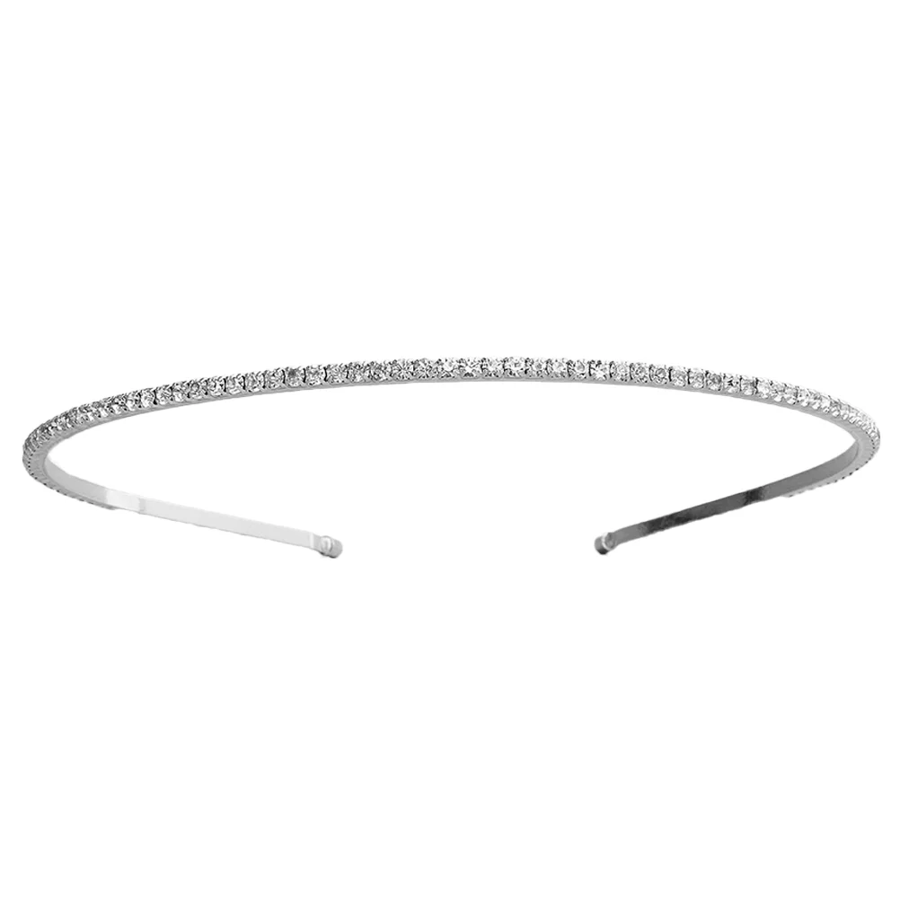 Hair Ribbon Pearl Band Women Hairband European American Headband for Silver Women's