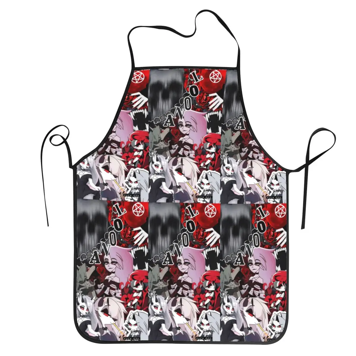 Helluva Boss Loona Apron Chef Baking Tablier Waterproof Bib Kitchen Cleaning Pinafore for Women Men Painting