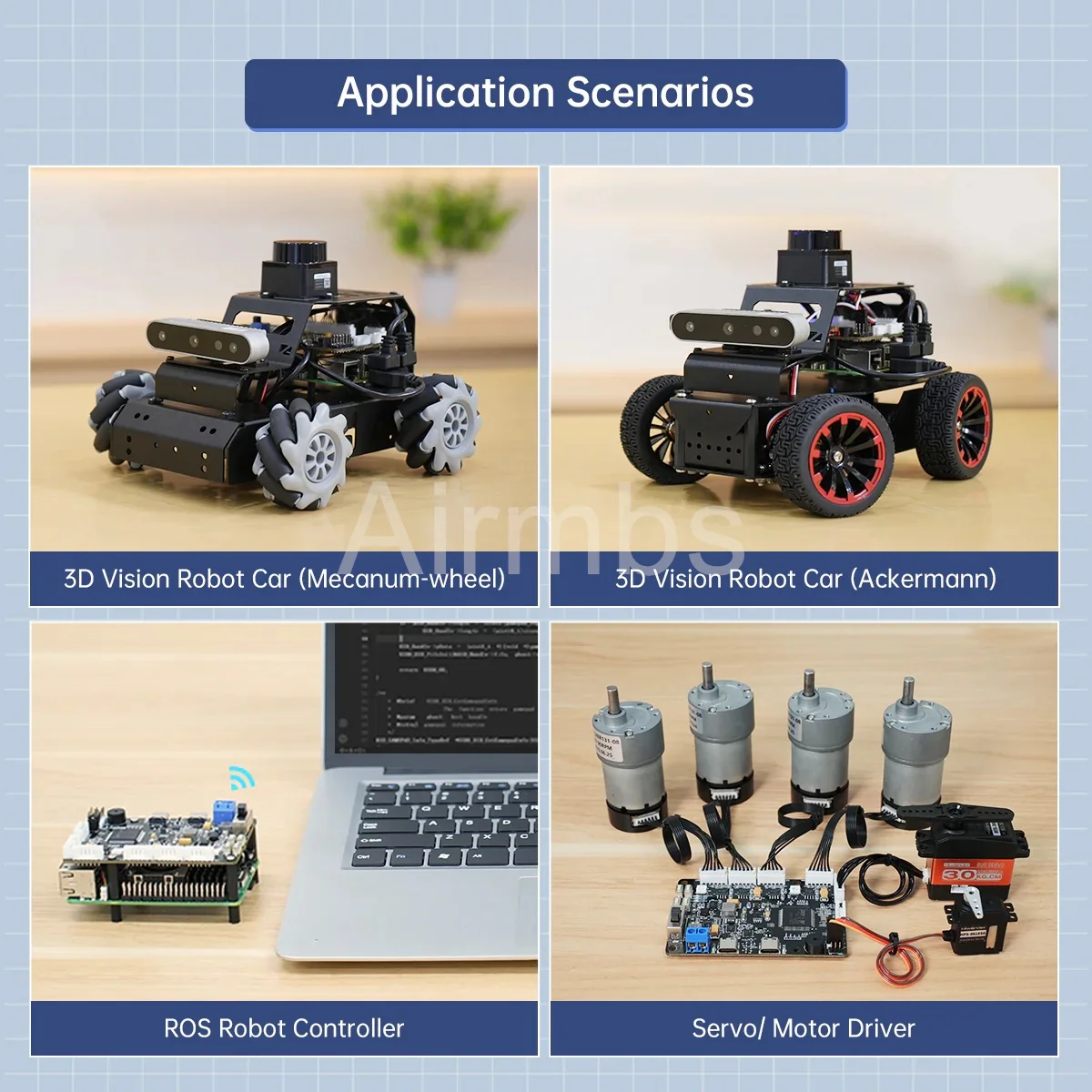 Placa controladora Stm32, Control de accionamiento de servomotor Robot ROS de coche inteligente, placa de expansión Raspberry Pi 5