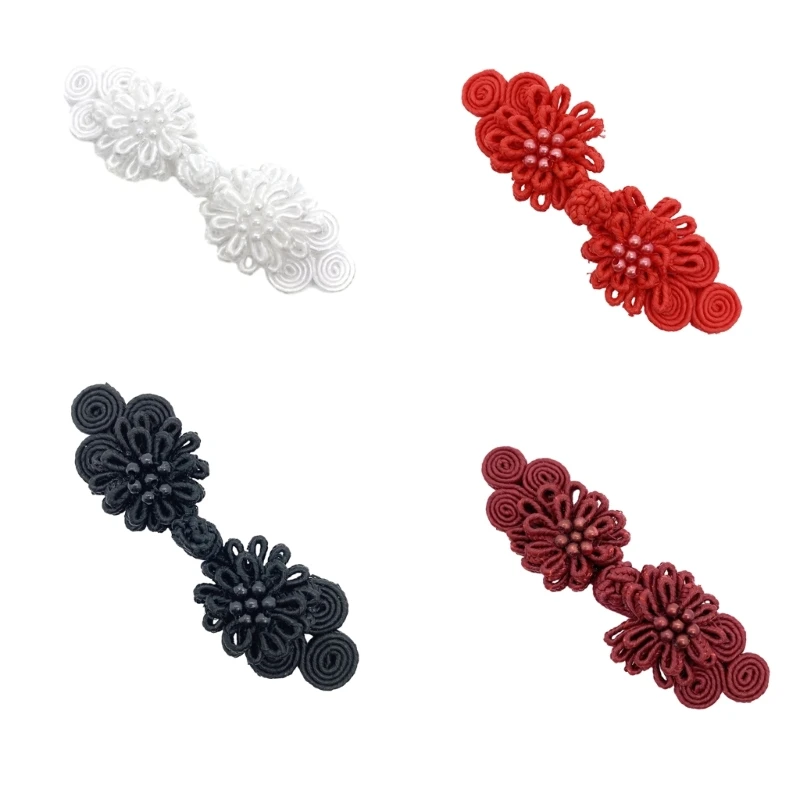 Multiple Color Snowflake Beads Fasteners Featuring Chinese Traditional Buttons Perfect for Sweater Scarf Cardigan