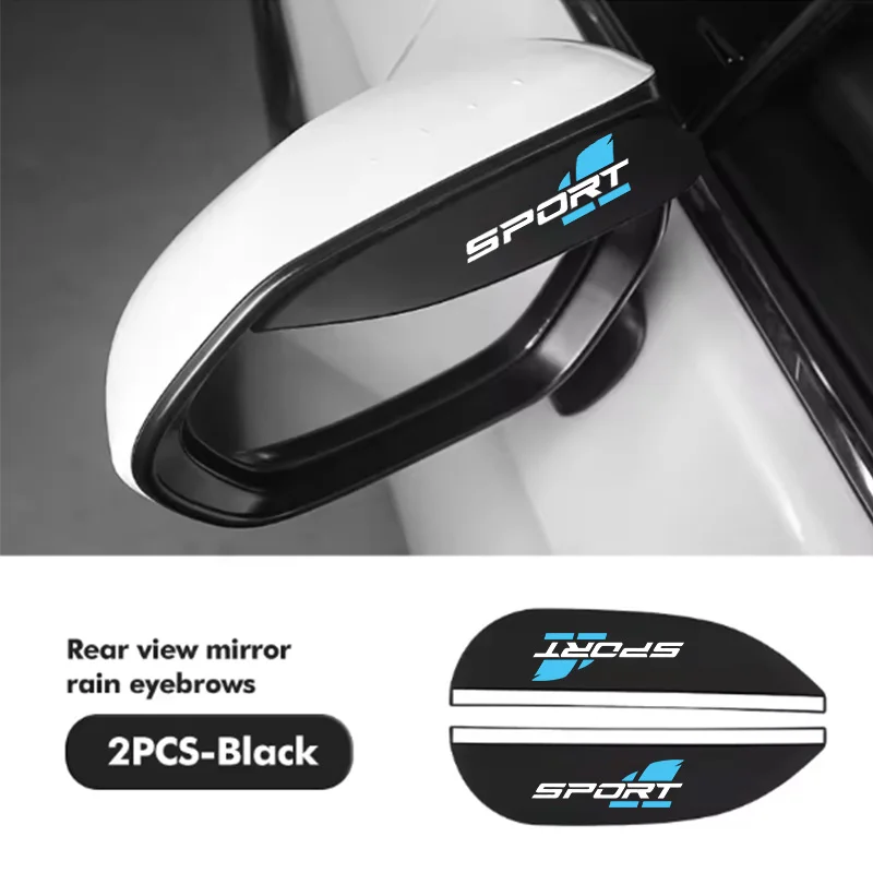 Car Rearview Mirror Rain Shield Sport Triangle Blue Cartoon Rain and Sun Shield Cartoon Rearview Mirror Rain Guard Reflective Mirror Rain Cover
