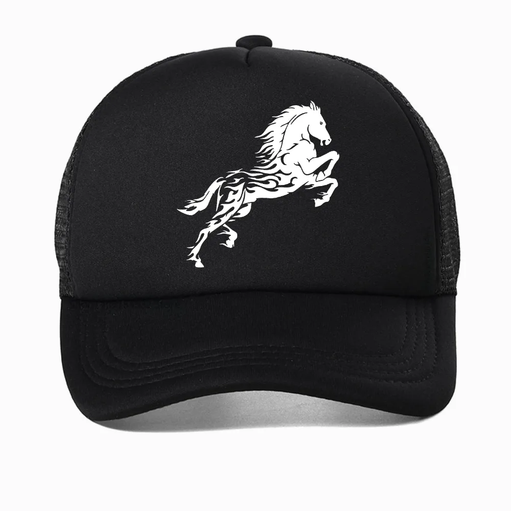 

Unisex Handsome Horse Baseball Net Caps Spring and Summer Outdoor Adjustable Hats Sunscreen Hat