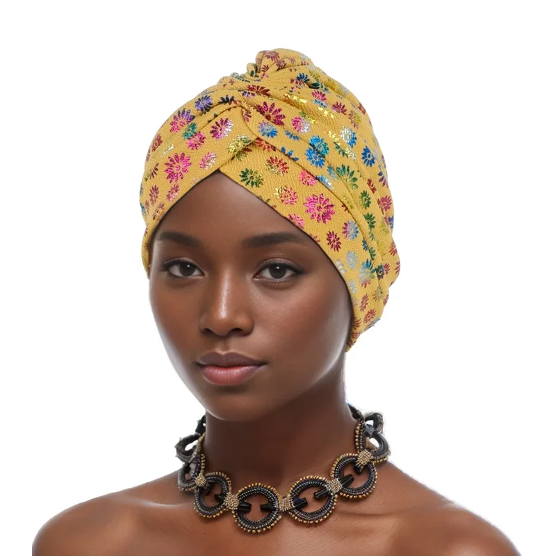 Turban indien plissé pour femme musulmane, bonnet anti-chute de cheveux, couvre-chef islamique, écharpe ronde, bonnets, vêtements de sauna, hijab, bonnet de chimio