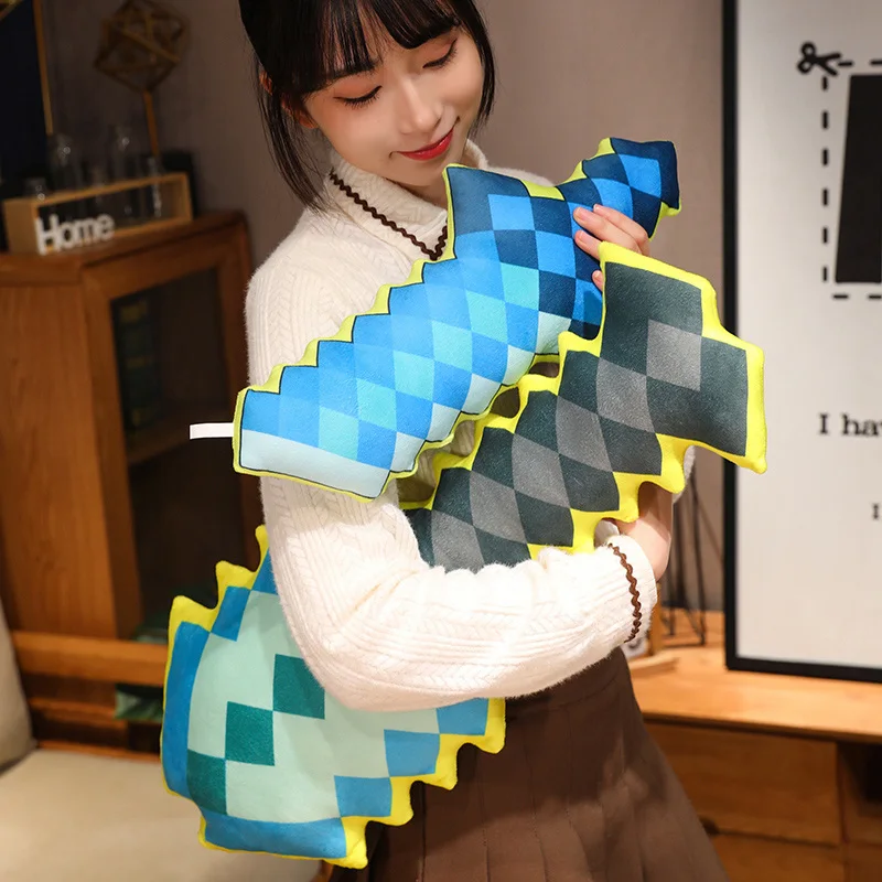 Creatieve Vriend Mes Zwaard Kussen Gevuld Zachte Cartoon Plushie Slaapkussen Peluche Verjaardagscadeau