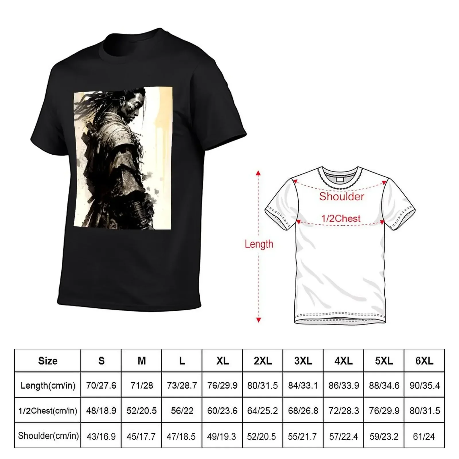 Yasuke Black Samurai in 1579 Feudal Japan No. 8 on a Dark Background T-Shirt summer tops basketball graphic tees t shirt men