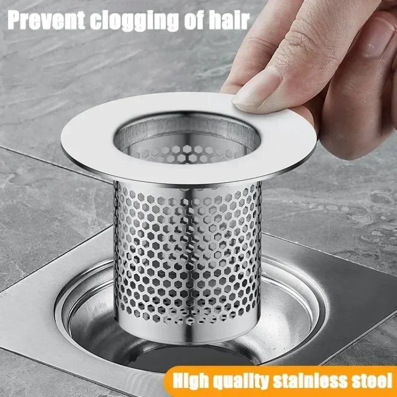 Universal Kitchen Floor Drain Filter Water Sink Drain Strainer Stopper Bathroom Shower Bathrub Anti-clogging Filter Hair Catcher