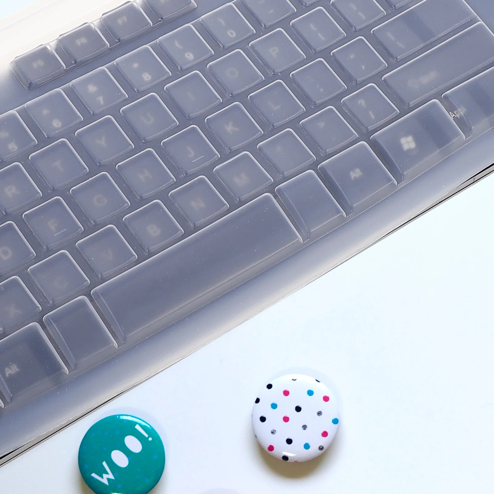 2pcs Silicone Keyboard Cover For Mk345 Ultra-Thin Full Coverage Dustproof Durable Protector Skin For Laptop Keys Notebook Pc