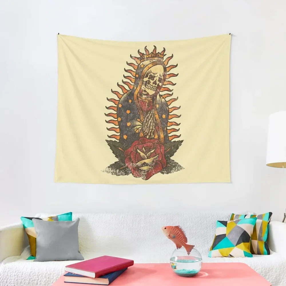 

Salty-Dog American Traditional Santa Muerte Tapestry Bedrooms Decorations Aesthetic Decoration Tapestry