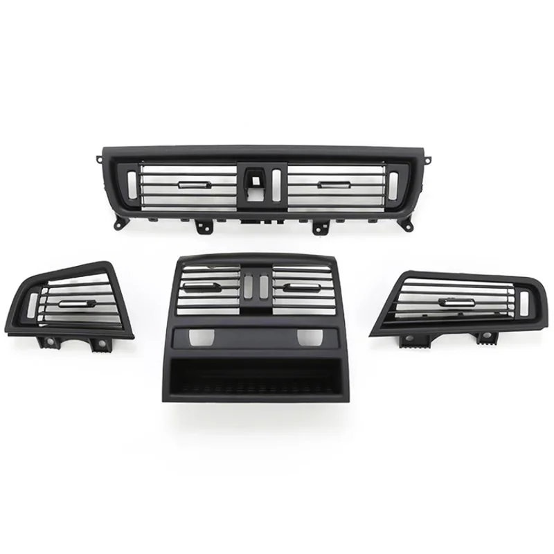 LHD Front Row Wind Left Center Right Air Conditioning Vent Grill Outlet Panel with Chrome Plate for BMW 5 Series F10 F18