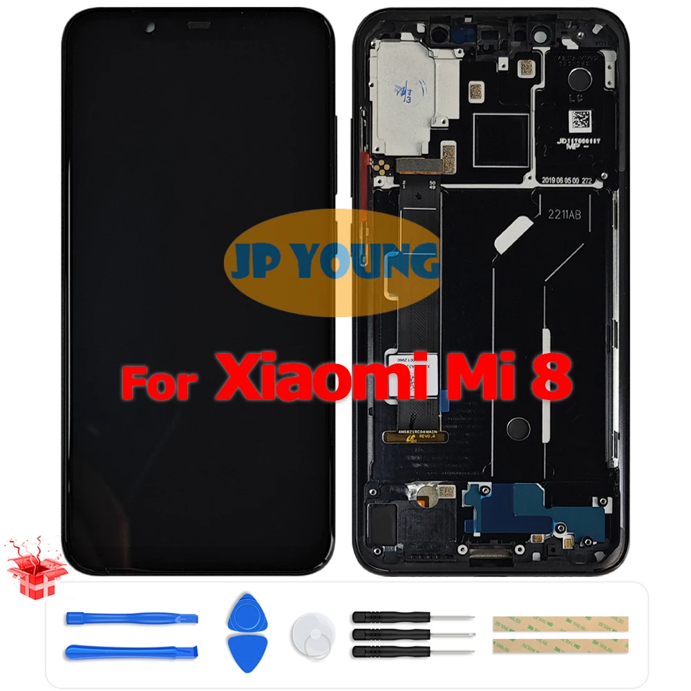 display-super-amoled-da-621-pollici-con-digitalizzatore-touch-e-telaio-per-xiaomi-mi-8-mi8-m1803e1a-ricambio