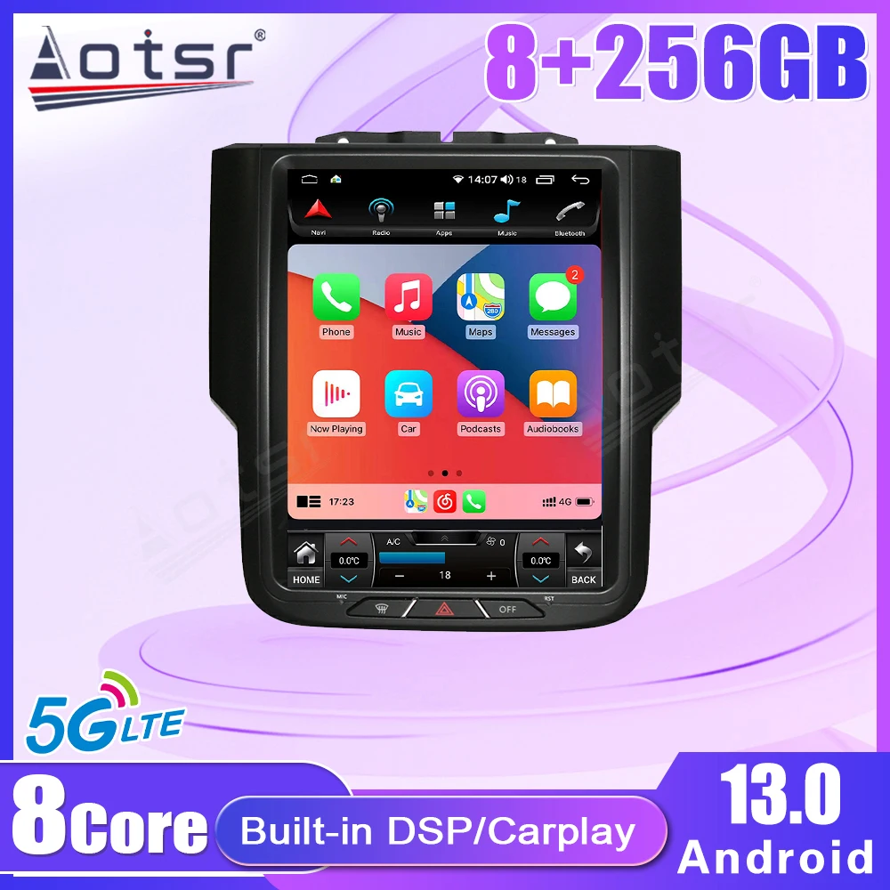 10.4 inch Touch Screen For Dodge Ram 2011-2017 Android 13.0 Car Radio Multimedia Automotive Stereo GPS Auto Carplay Head Unit