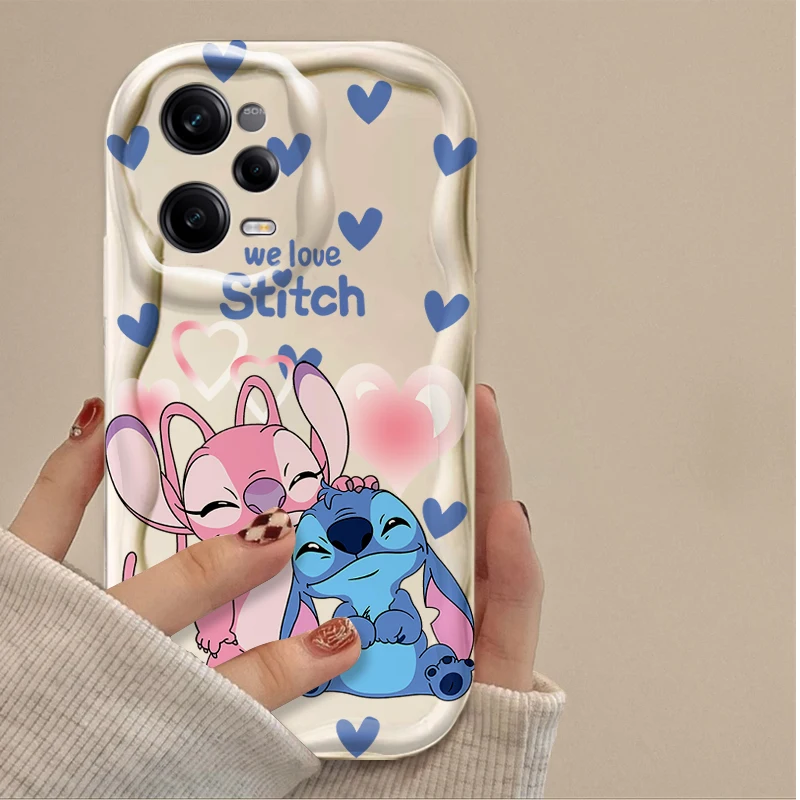 حافظة شفافة لطيفة ممتعة من Stitch Angel لهاتف Xiaomi Redmi Note 14 13 12 11 10 9 Pro Plus 14S 12S 11S 10S 9S Redmi 14C 14R 13C 12 4G 5G