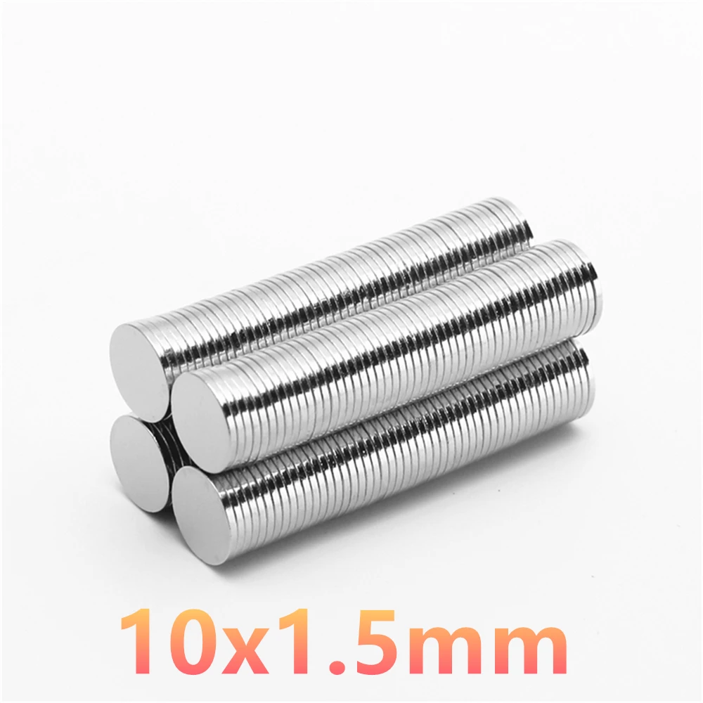 1000pcs Strong Round 10*1.5mm N35 Rare Earth Neodymium Magnet Art Craft Fridge 10x1.5mm