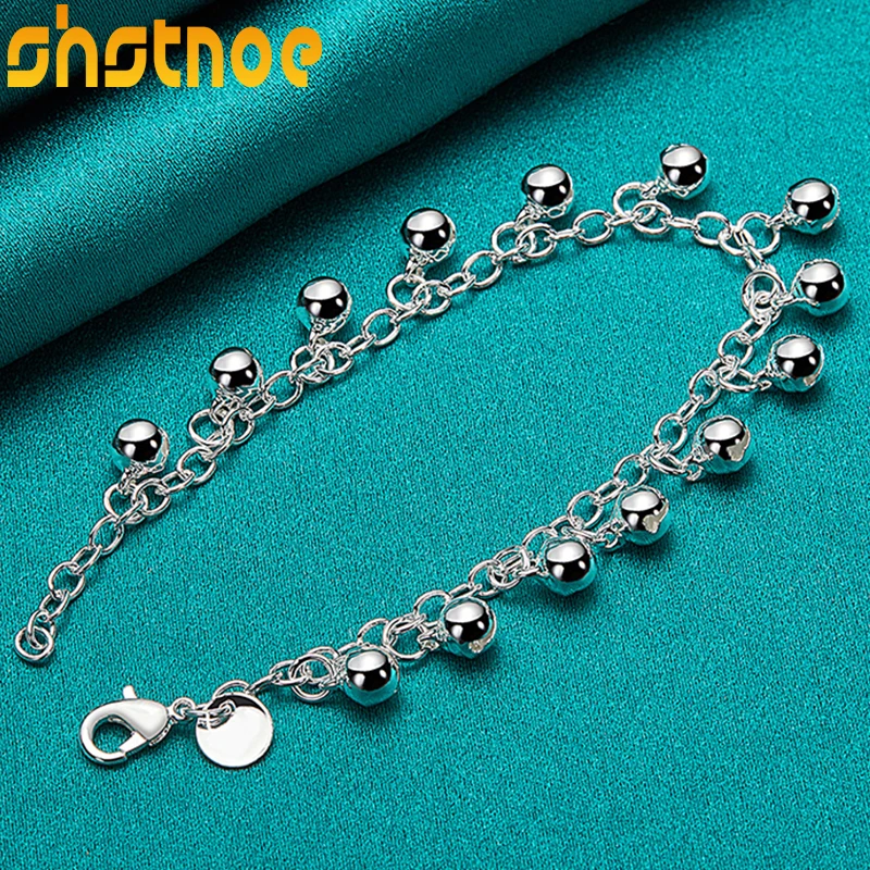 925 Sterling Silver Bells Bracelet For Women Party Engagement Wedding Birthday Gift Fashion Charm Jewelry