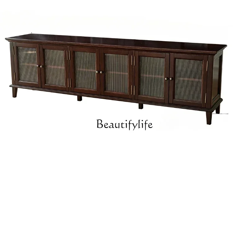

New Arrivals French retro solid wood TV cabinet American living room home light luxury high sense medium and ancient styless 7