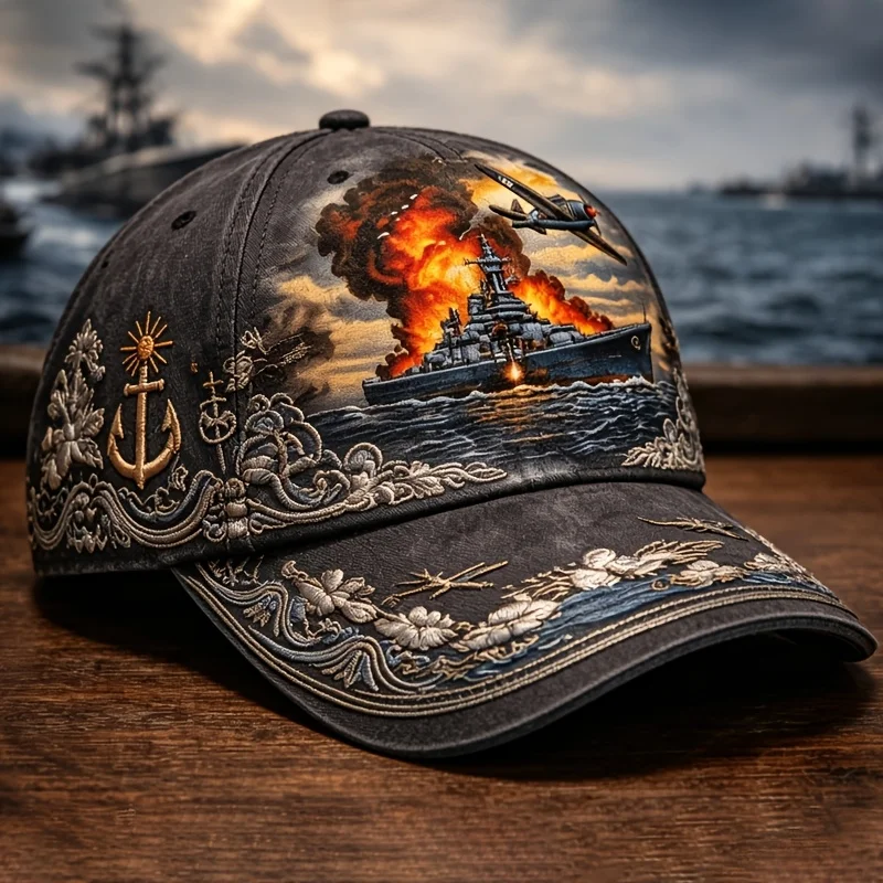Custom Vintage Military Nautical Trucker Cap Suitable For Veterans & Military Enthusiasts - Adjustable Snapback Baseball Hat