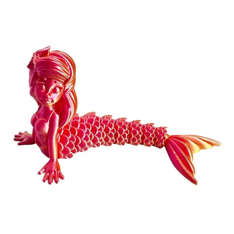 

3D Simulation Toy Flexible Joints Doll Toy Mermaid Simulation Toy Creative Moveable Action Desktop Ornaments Water Toys